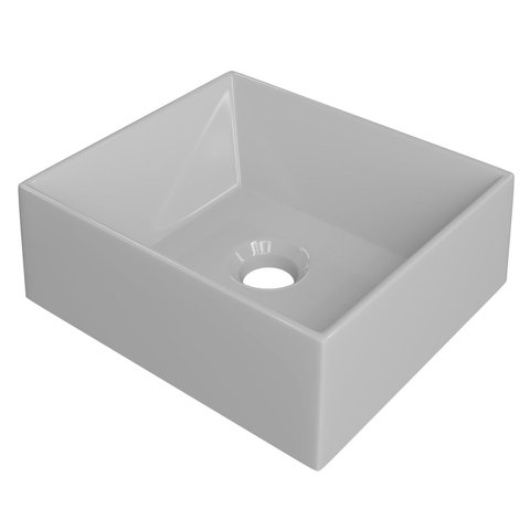 Cuba Pia de Apoio para Banheiro Retangular 30cm Joy C08 Cinza - Mpozenato