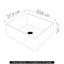 Ver imagem 4 de Cuba Pia de Apoio para Banheiro Retangular 30cm Joy C08 Cinza - Mpozenato