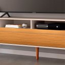 Ver imagem 7 de Rack Bancada de Tv 85 Pol 220cm Áureo H01 Off White/cinamomo - Mpozenato
