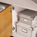 Ver imagem 6 de Rack Bancada de Tv 85 Pol 220cm Áureo H01 Off White/cinamomo - Mpozenato