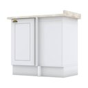 Ver imagem 1 de Balcão Canto Reto 1 Porta Nova York Branco com Tampo Calcare - Henn