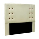 Ver imagem 1 de Cabeceira Casal Cléo 140cm Estofada Fixação no Box Madeira com Linho Rústico Creme Loja Sheep