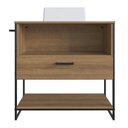 Ver imagem 3 de Gabinete Para Banheiro 80cm P1028 Mel C/Cuba Ametista Branca
