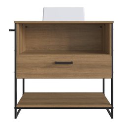 Gabinete Para Banheiro 80cm P1028 Mel C/Cuba Ametista Branca - 3