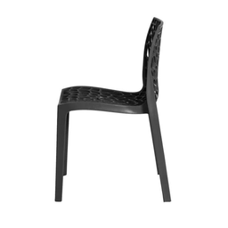 Cadeira de Jantar Gruvyer Cozinha Área Gourmet Empilhável Preto - 4