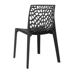 Cadeira de Jantar Gruvyer Cozinha Área Gourmet Empilhável Preto - 3