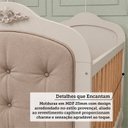Ver imagem 5 de Quarto de Bebê Gr Cômoda Berço 3EM1 Capitonê MDF Maya Provençal Yescasa Bege/Off White/Amêndoa/Areia