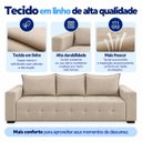 Ver imagem 5 de Conjunto Sofá Belo 3 e 2 Lugares Linho - Bege