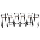 Ver imagem 1 de Kit 6 Banquetas para Bancada Flórida Preta 60cm Cozinha Gourmet Balcão Ilha Piscina Área de Lazer
