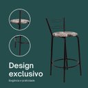 Ver imagem 4 de Kit 6 Banquetas para Bancada Flórida Preta 60cm Cozinha Gourmet Balcão Ilha Piscina Área de Lazer