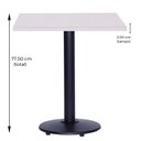 Ver imagem 4 de Mesa Zeta em Ferro Preto 75 cm (Altura) com Tampo em MDP Quadrado 80 cm Branco