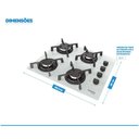 Ver imagem 5 de Cooktop Itatiaia Vitrum 4 Bocas Superautomático Branco Bivolt