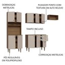 Ver imagem 7 de Armário de Cozinha Compacta 235cm Rustic/crema Gourmet Madesa 02 Rustic/crema