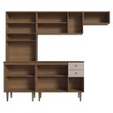 Ver imagem 2 de Armário de Cozinha Compacta 235cm Rustic/crema Gourmet Madesa 02 Rustic/crema