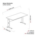 Ver imagem 3 de Escrivaninha em Madeira150cm X M150/70at Aretto 150cm Industrial Preto E Verde Miró