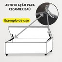 Ver imagem 4 de Articulação Dobradiça C/ Mola P/ Tampa de Baú - Kit 5 Pares