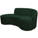 Ver imagem 1 de Sofá Curvo 02 Lugares 150cm Eron Braço Esquerdo Veludo Verde - Nexta Casa