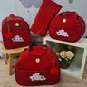 Bolsa maternidade bebê kit 4 peças Nuvem Red impermeável - 2