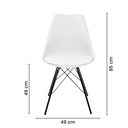 Ver imagem 6 de Cadeira Eames Leda Design Estofada Branca Tower Preto