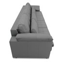 Ver imagem 7 de Sofá Retrátil Manual Sala de Estar Nolan Bipartido 414cm Conforto Premium em Couro Cinza G58 - Gran 
