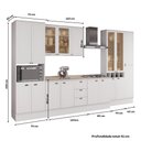 Ver mais imagens de Cozinha Milla Mary 17 Portas 3 Gavetas MDF 380cm Branco Móveis Carraro