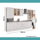 Ver imagem 6 de Cozinha Milla Mary 17 Portas 3 Gavetas MDF 380cm Branco Móveis Carraro