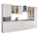 Ver imagem 7 de Cozinha Milla Mary 17 Portas 3 Gavetas MDF 380cm Branco Móveis Carraro