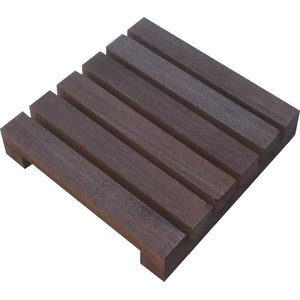 Deck de Madeira Modular 30x30 Cm Réguas 4 Cm com Pintura Neonx:osmocolor Ipê Semi Transpa