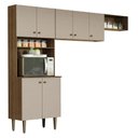 Ver imagem 4 de Armário de Cozinha Compacta Quiosque 235cm Rustic/Crema Gourmet Madesa Xa