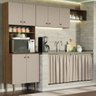 Armário de Cozinha Compacta Quiosque 235cm Rustic/crema Gourmet Madesa Xa - 3