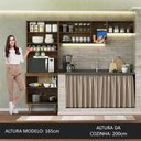 Ver imagem 7 de Armário de Cozinha Compacta Quiosque 235cm Rustic/Crema Gourmet Madesa Xa