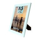 Ver imagem 2 de Kit 2 Porta Retrato 15x21 A5 com Vidro Fotos Moldura Aparador Decoração Quadro:branco