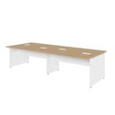 Ver imagem 6 de Mesa de Escritório Plataforma para 4 Pessoas 3,00m Mac Br F5 Cor:macadâmia com Branco
