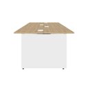 Ver imagem 5 de Mesa de Escritório Plataforma para 4 Pessoas 3,00m Mac Br F5 Cor:macadâmia com Branco