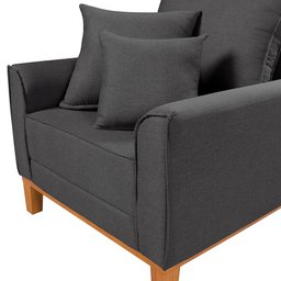 Poltrona Luxo Beny Decorativa Sala Recepção Living Linho - 4