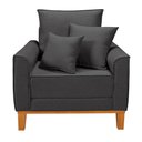 Ver imagem 2 de Poltrona Luxo Beny Decorativa Sala Recepção Living Linho