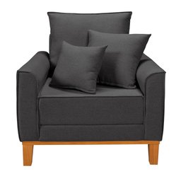 Poltrona Luxo Beny Decorativa Sala Recepção Living Linho - 2