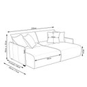 Ver imagem 4 de Sofá Cama Sala de Estar Bipartido Elétrico 190cm Retrátil com Almofadas Caixa Zero Dalton Linho Beg