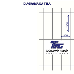 TELA SOLDADA TAG MALHA 5x15cm FIO 2,30mm RL 25X1,8m - 5