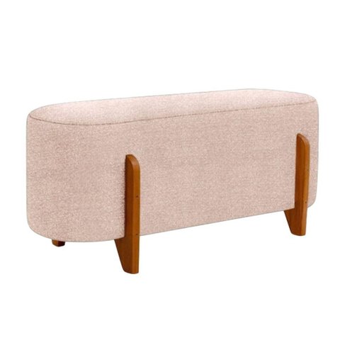 Puff Recamier Organico Imperial 100 cm Linho Rose Impo