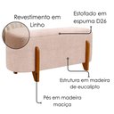 Ver imagem 4 de Puff Recamier Organico Imperial 100 cm Linho Rose Impo