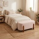 Ver imagem 5 de Puff Recamier Organico Imperial 100 cm Linho Rose Impo