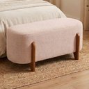 Ver imagem 2 de Puff Recamier Organico Imperial 100 cm Linho Rose Impo