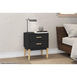 Mesa Cabeceira Infantil LE 6007 c/ 2 Gavetas Branco - Movelbento - 3