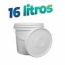 Kit 8 Baldes Alimentício 16 Litros com Tampa e Alça Lacre - Branco - 4