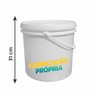 Kit 8 Baldes Alimentício 16 Litros com Tampa e Alça Lacre - Branco - 2