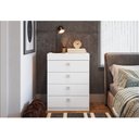 Ver imagem 1 de Cômoda 4 Gavetas com Gabinete Oculto Lock Branco