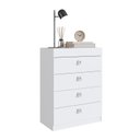 Ver imagem 4 de Cômoda 4 Gavetas com Gabinete Oculto Lock Branco