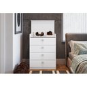 Ver imagem 2 de Cômoda 4 Gavetas com Gabinete Oculto Lock Branco