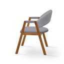 Ver imagem 5 de Conjunto Mesa de Jantar 1,20m com Tampo Off-white e 4 Cadeiras em Linho Cinza – Linha Evo